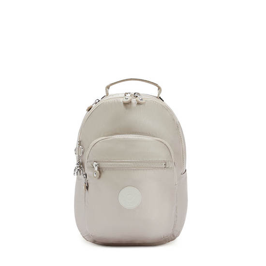 Kipling Seoul Small Metallic Tablet Rugzak Beige | BE 1610MQ